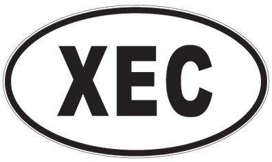 XEC - 3 Letter Initials Oval Sticker