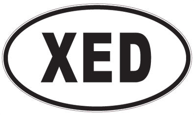 XED - 3 Letter Initials Oval Magnet