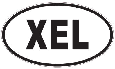 XEL - 3 Letter Initials Oval Magnet