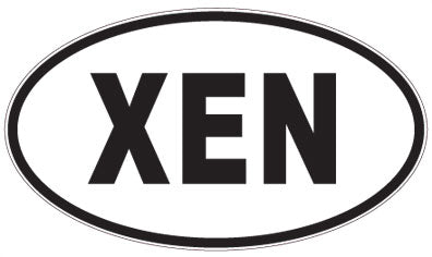 XEN - 3 Letter Initials Oval Sticker