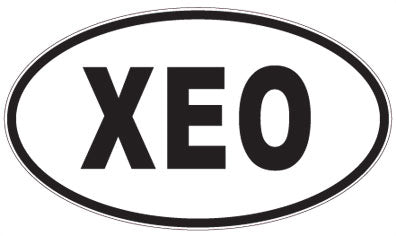 XEO - 3 Letter Initials Oval Sticker