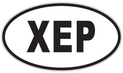 XEP - 3 Letter Initials Oval Magnet