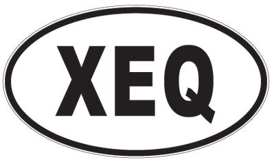 XEQ - 3 Letter Initials Oval Magnet