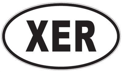 XER - 3 Letter Initials Oval Sticker