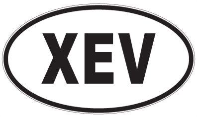 XEV - 3 Letter Initials Oval Magnet