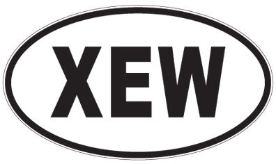XEW - 3 Letter Initials Oval Magnet