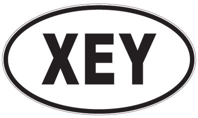 XEY - 3 Letter Initials Oval Magnet