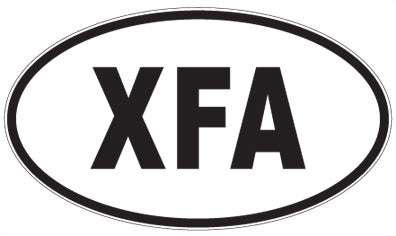 XFA - 3 Letter Initials Oval Magnet