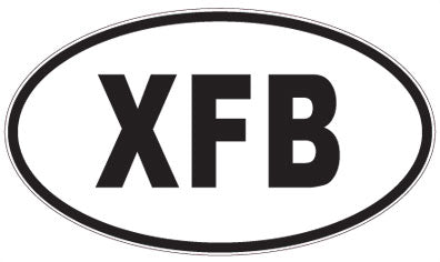 XFB - 3 Letter Initials Oval Magnet