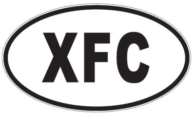 XFC - 3 Letter Initials Oval Magnet