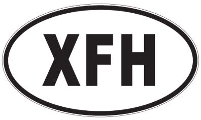 XFH - 3 Letter Initials Oval Sticker