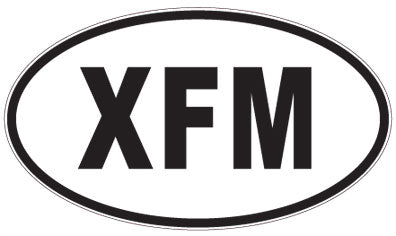 XFM - 3 Letter Initials Oval Magnet