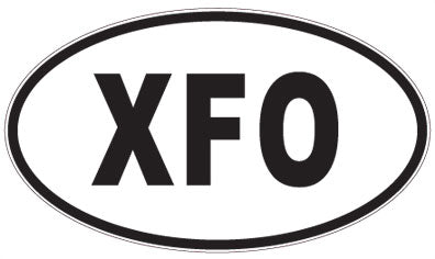XFO - 3 Letter Initials Oval Sticker