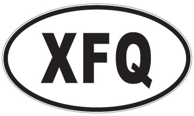 XFQ - 3 Letter Initials Oval Magnet