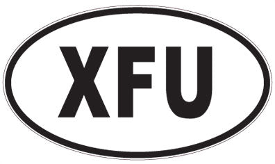 XFU - 3 Letter Initials Oval Magnet