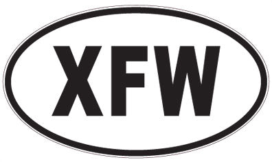 XFW - 3 Letter Initials Oval Magnet