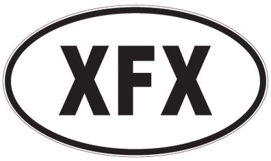 XFX - 3 Letter Initials Oval Magnet