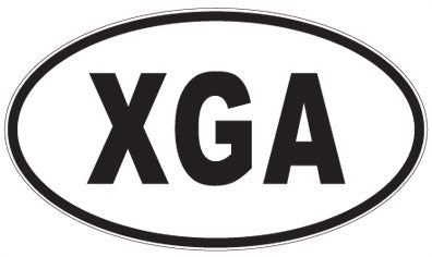 XGA - 3 Letter Initials Oval Sticker
