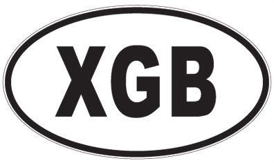 XGB - 3 Letter Initials Oval Sticker
