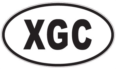 XGC - 3 Letter Initials Oval Sticker