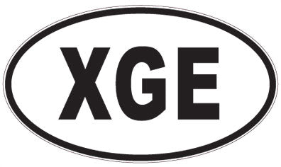 XGE - 3 Letter Initials Oval Magnet