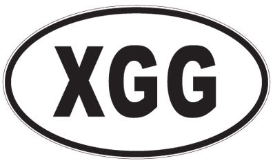 XGG - 3 Letter Initials Oval Magnet