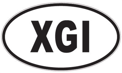 XGI - 3 Letter Initials Oval Magnet