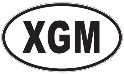 XGM - 3 Letter Initials Oval Sticker