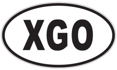 XGO - 3 Letter Initials Oval Sticker