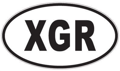 XGR - 3 Letter Initials Oval Magnet