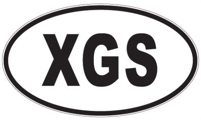 XGS - 3 Letter Initials Oval Magnet