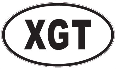 XGT - 3 Letter Initials Oval Magnet