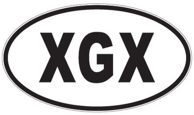 XGX - 3 Letter Initials Oval Sticker