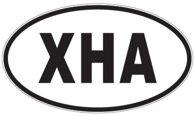 XHA - 3 Letter Initials Oval Magnet
