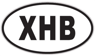 XHB - 3 Letter Initials Oval Magnet