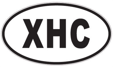 XHC - 3 Letter Initials Oval Sticker