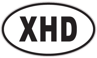 XHD - 3 Letter Initials Oval Sticker