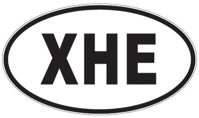 XHE - 3 Letter Initials Oval Magnet