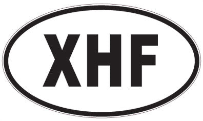 XHF - 3 Letter Initials Oval Magnet