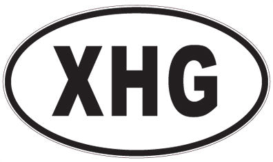 XHG - 3 Letter Initials Oval Magnet