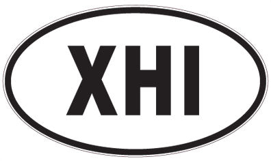 XHI - 3 Letter Initials Oval Sticker