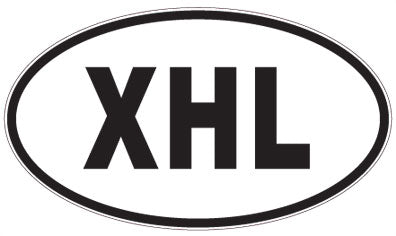 XHL - 3 Letter Initials Oval Sticker