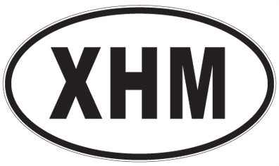 XHM - 3 Letter Initials Oval Magnet