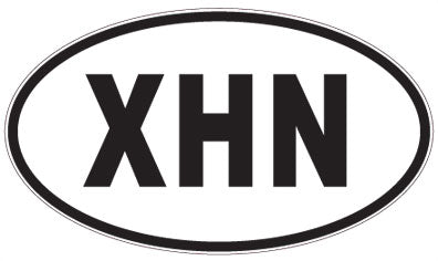 XHN - 3 Letter Initials Oval Magnet