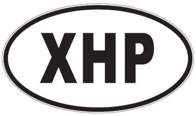 XHP - 3 Letter Initials Oval Sticker