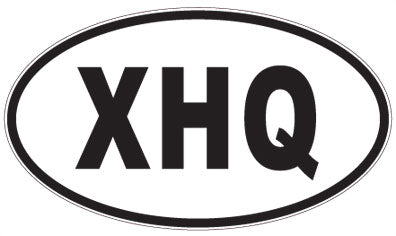 XHQ - 3 Letter Initials Oval Magnet