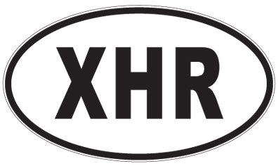 XHR - 3 Letter Initials Oval Sticker