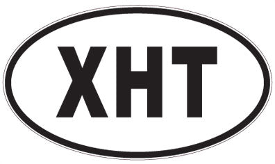 XHT - 3 Letter Initials Oval Magnet