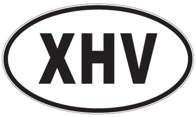 XHV - 3 Letter Initials Oval Sticker