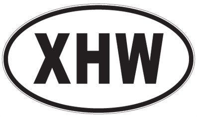 XHW - 3 Letter Initials Oval Magnet
